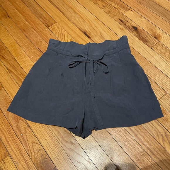 ♻️NWOT Linen Paperbag Whimsgoth belt pleated Bermuda relax Tired Coastal Western